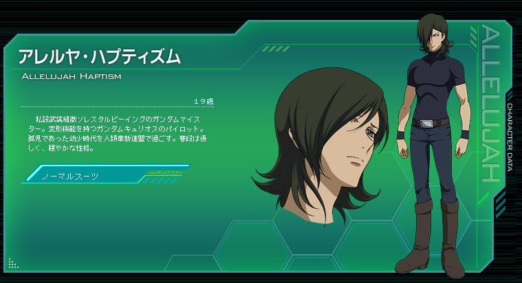 Allelujah Haptism Mobile Suit Gundam 00 Anime Characters Database